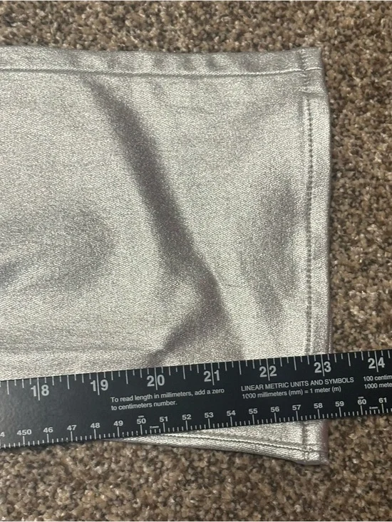 LOFT Metallic Silver Slim Jeans - Picture 8 of 12